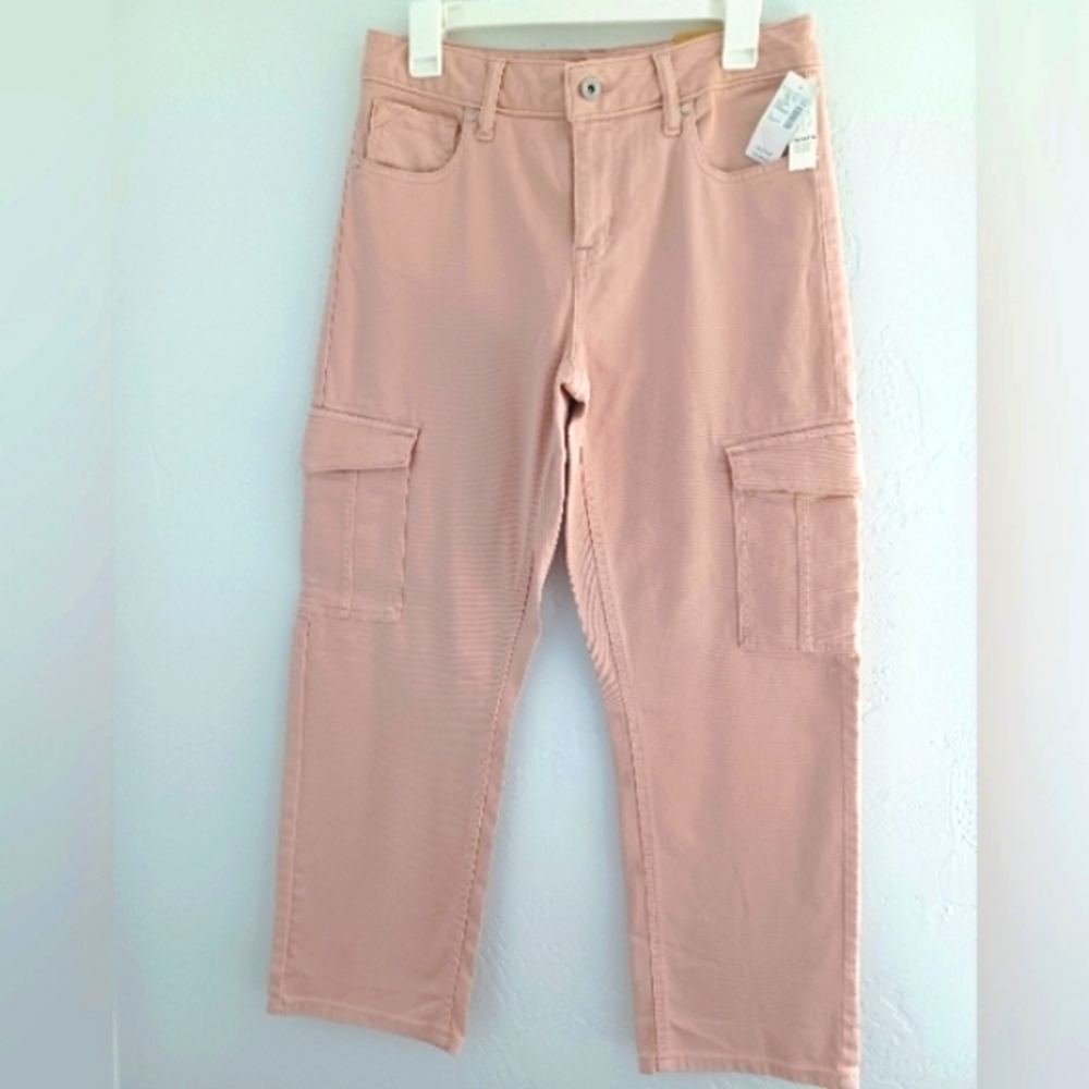 NWT Edgely Dusty Salmon Relaxed Boyfriend Cargo Jeans